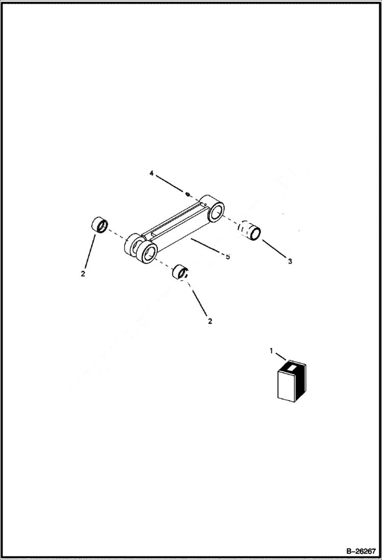 Схема запчастей Bobcat BL275 - LEVER & BUSHING 5708 11021 & Below MAIN FRAME