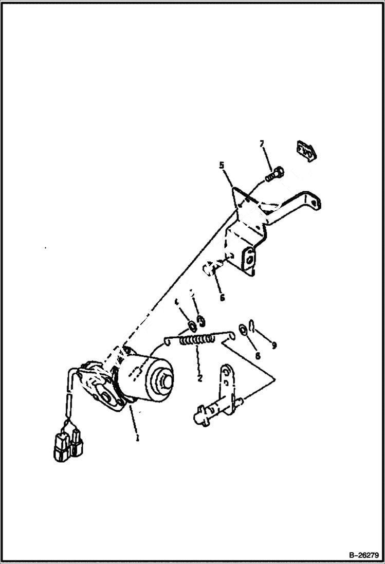 Схема запчастей Bobcat 56 - ENGINE STOP SOLENOID Engine S/N 03753 & Abv FUEL SYSTEM