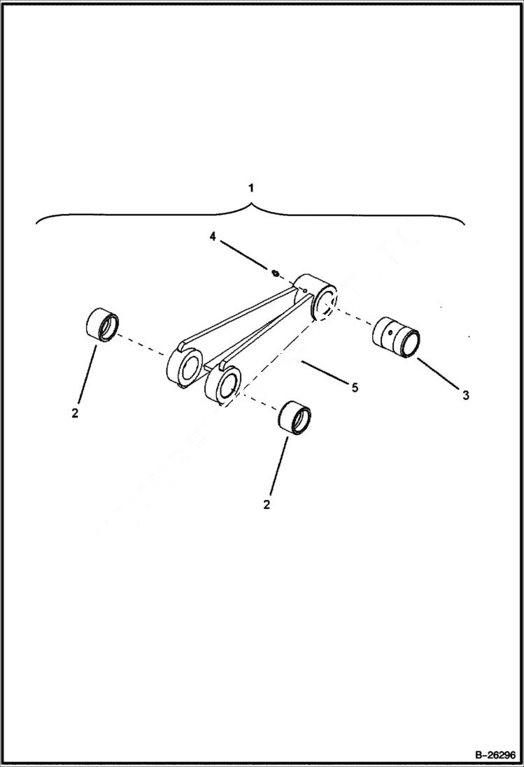 Схема запчастей Bobcat BL275 - LEVER & BUSHING 5708 11022 & Above MAIN FRAME