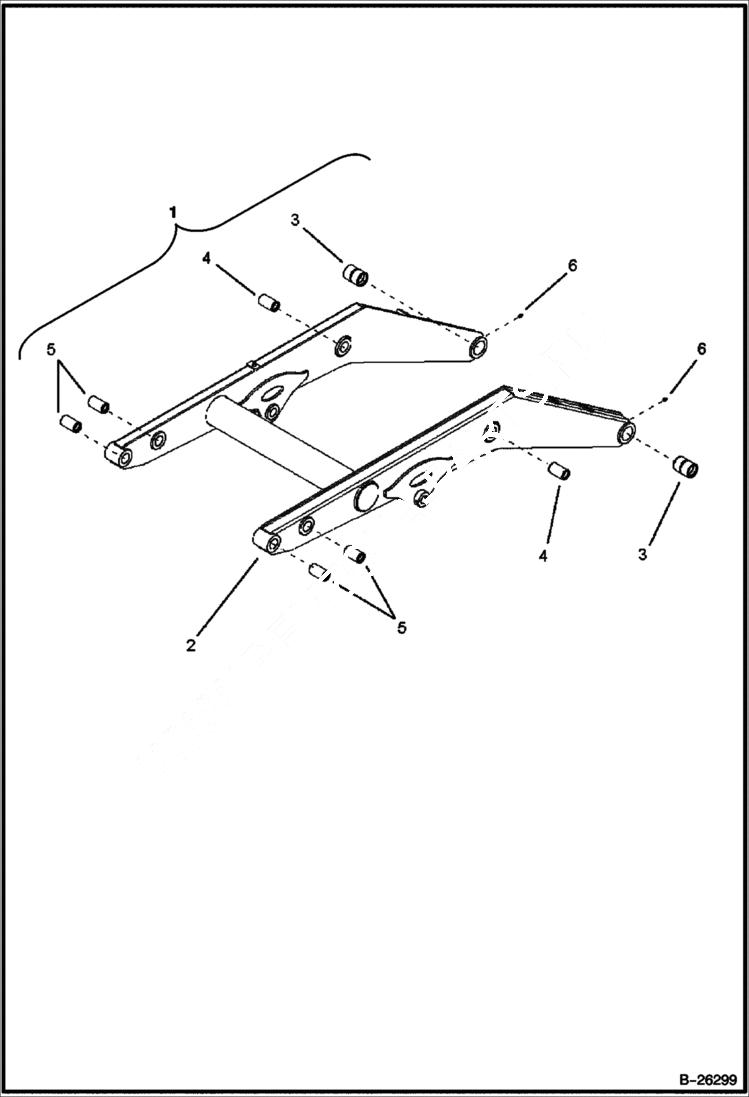 Схема запчастей Bobcat BL370 - LIFT ARMS (BL370) 5704 11035 & Above (BL375) 5718 11014 & Above MAIN FRAME