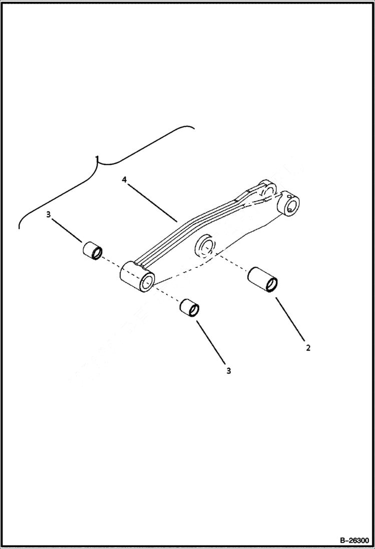 Схема запчастей Bobcat BL370 - LEVER & BUSHING (BL370) 5704 11027 & Below (BL375) 5718 11009 & Below MAIN FRAME