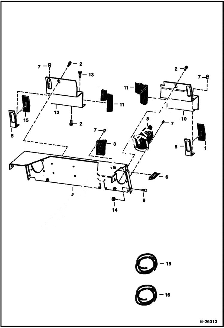 Схема запчастей Bobcat 500s - PANELS MAIN FRAME