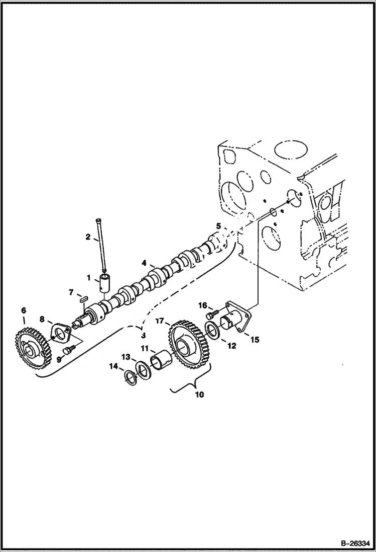 Схема запчастей Bobcat 428 - CAMSHAFT POWER UNIT