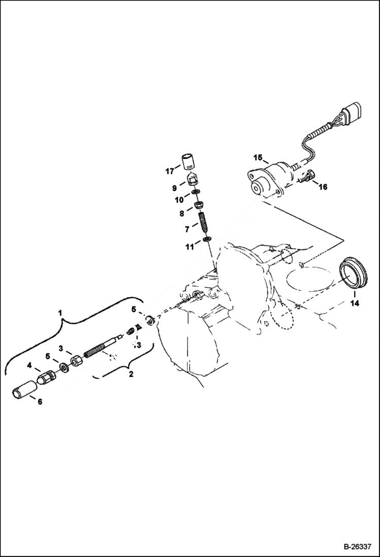 Схема запчастей Bobcat S-Series - IDLE APPARATUS & STOP SOLENOID POWER UNIT