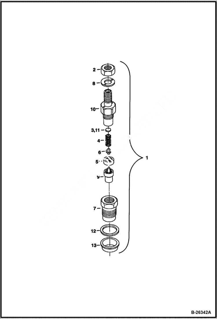 Схема запчастей Bobcat 428 - NOZZLE HOLDER Kubota - V1505-E3B - Interim Tier IV Replacement REPLACEMENT ENGINE