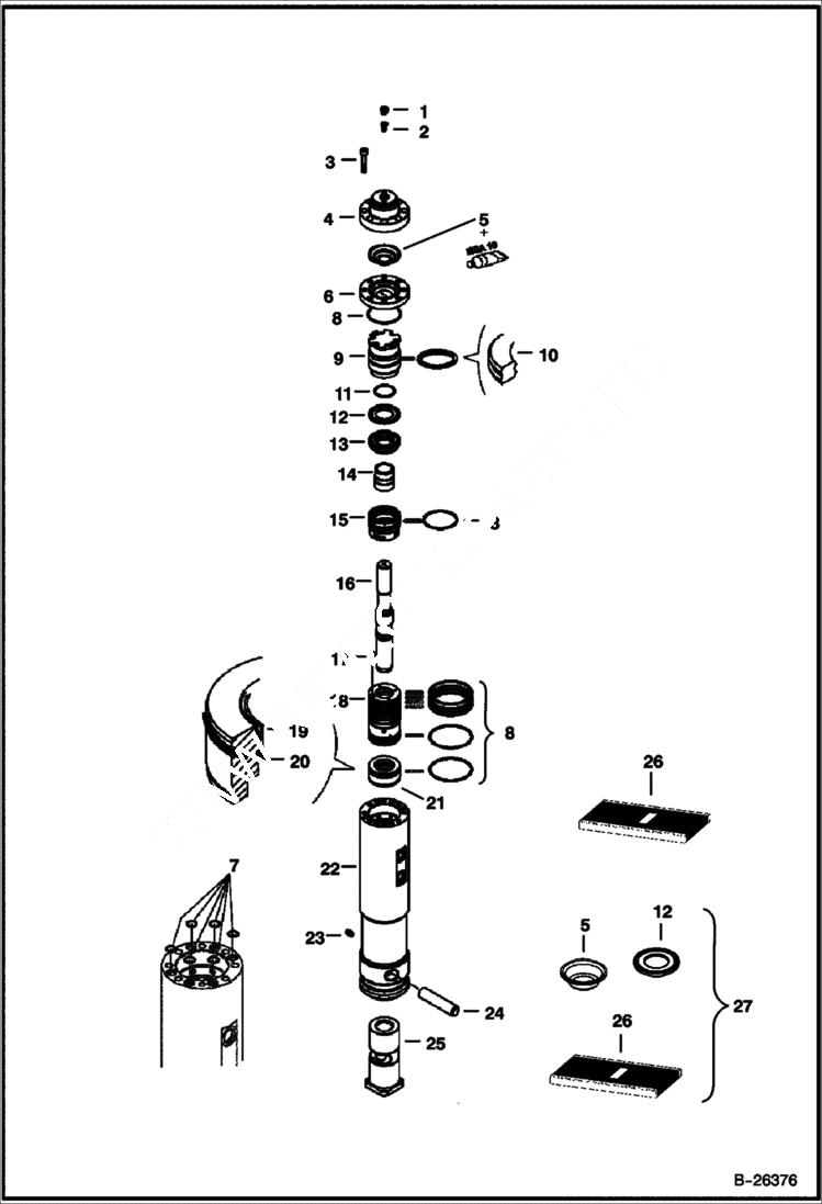 Схема запчастей Bobcat BREAKERS - BREAKER (Internal Parts) (HB280) (Use on 316, 418) Экскаваторы