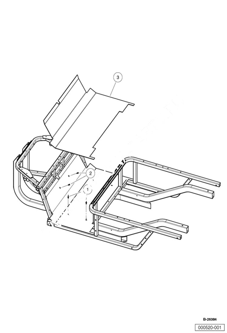 Схема запчастей Bobcat 2300 - FLOOR MAT MAIN FRAME