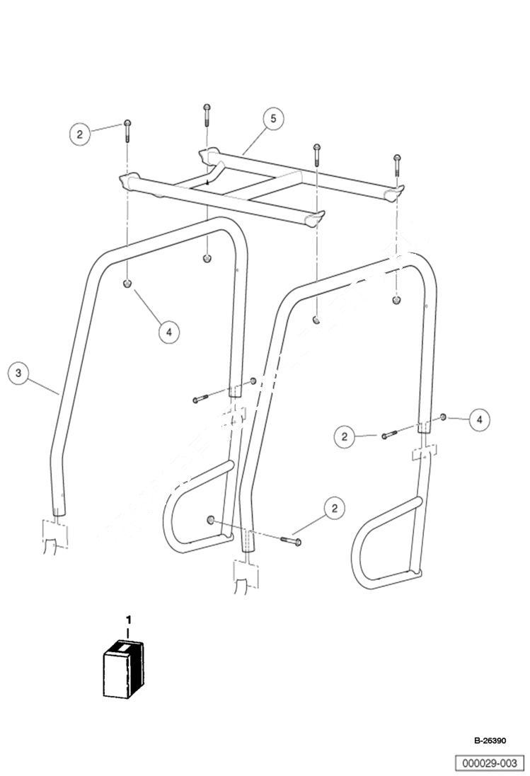 Схема запчастей Bobcat 2200 - ROPS MAIN FRAME