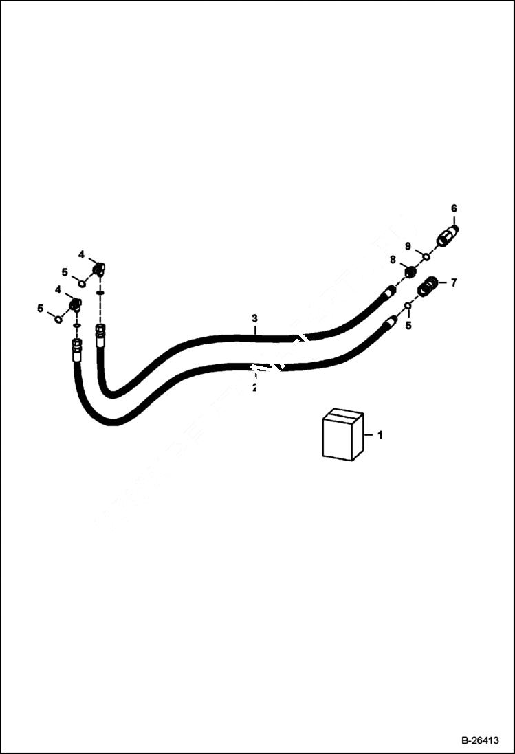 Схема запчастей Bobcat BREAKERS - BREAKER (Hose Kit) (HB1180) (HB2380) (Use on 442) Экскаваторы