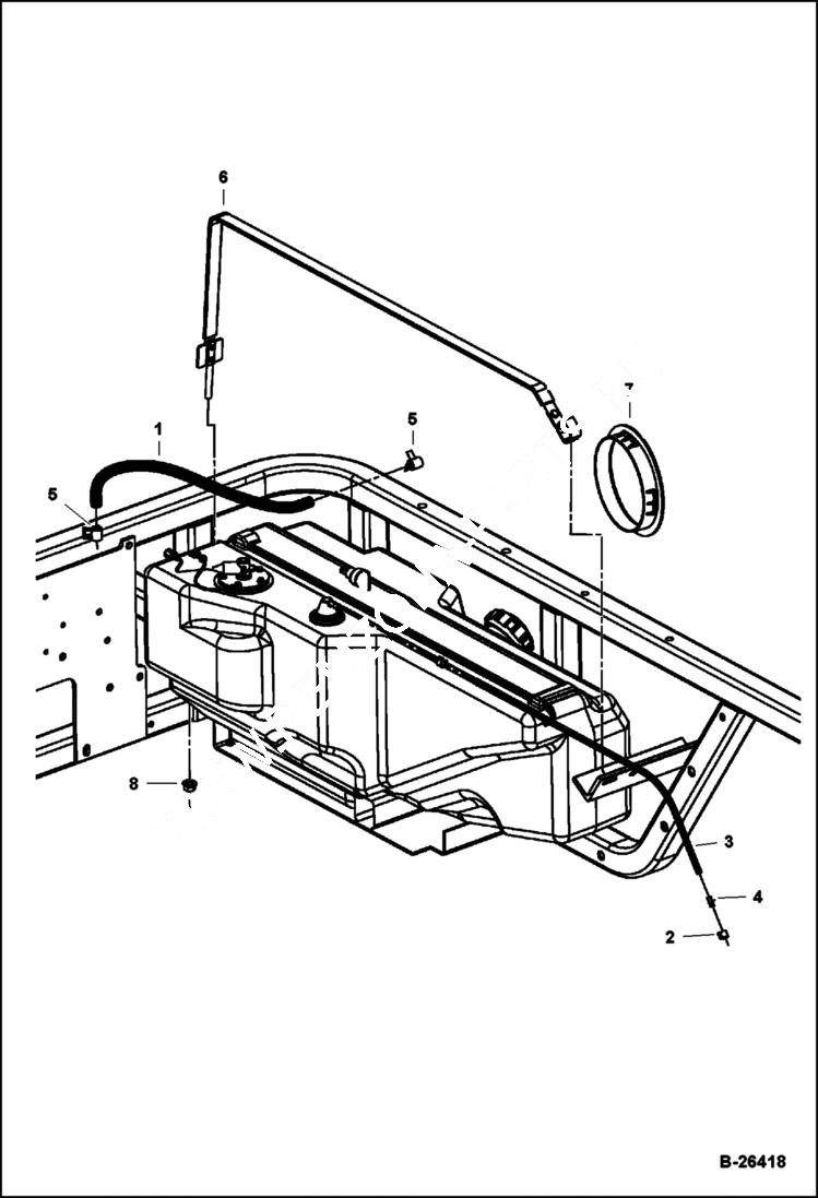 Схема запчастей Bobcat 2200 - FUEL SYSTEM GASOLINE VEHICLE HONDA ENGINE MAIN FRAME