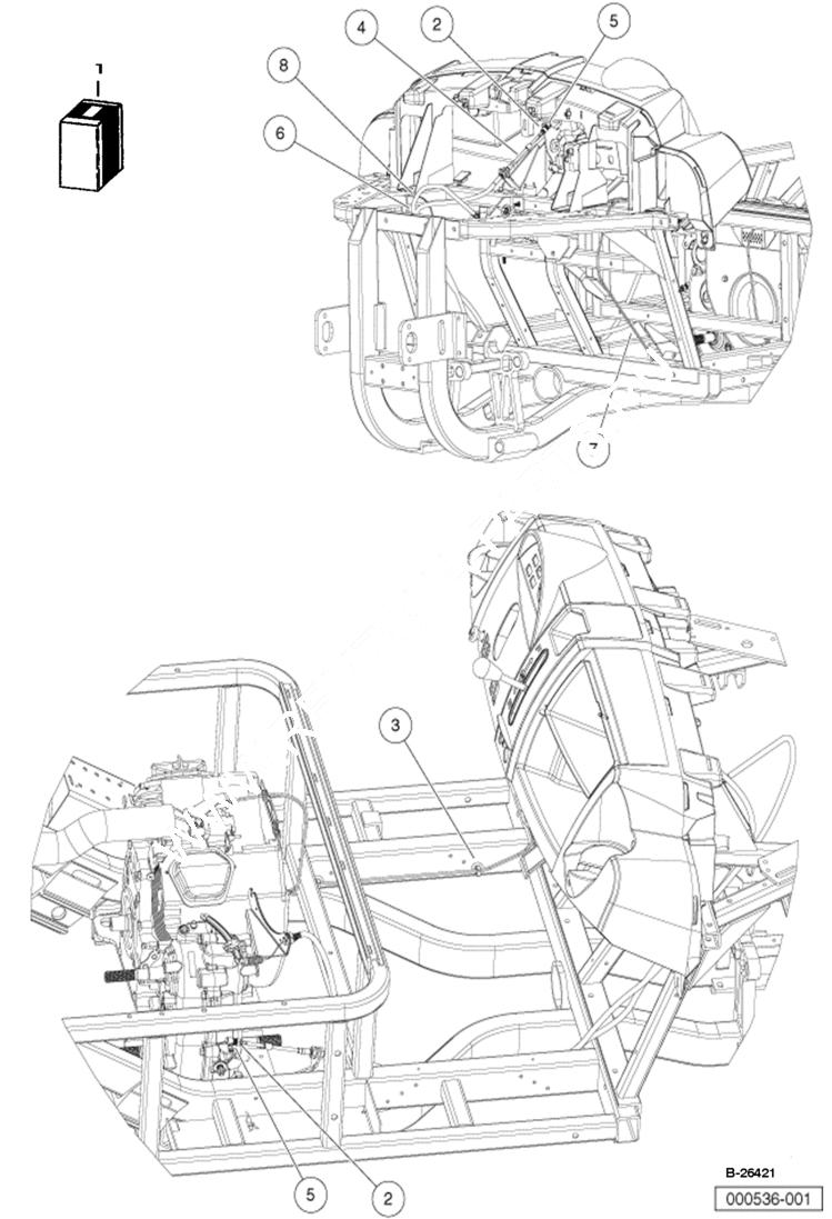 Схема запчастей Bobcat 2200 - CABLES GAS VEHICLE HONDA ENGINE POWER UNIT