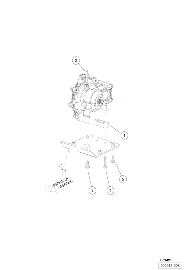 Схема запчастей Bobcat 2200 - FRONT DIFFERENTIAL MOUNTING DRIVE TRAIN