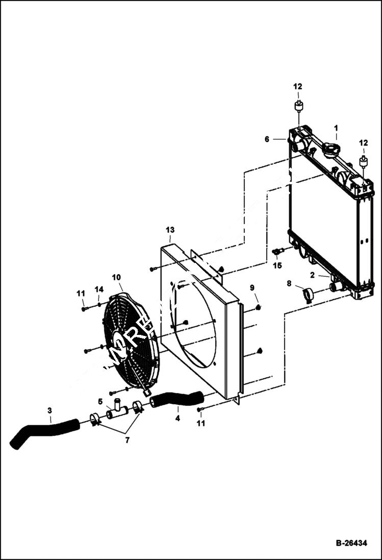 Схема запчастей Bobcat 2300 - RADIATOR POWER UNIT