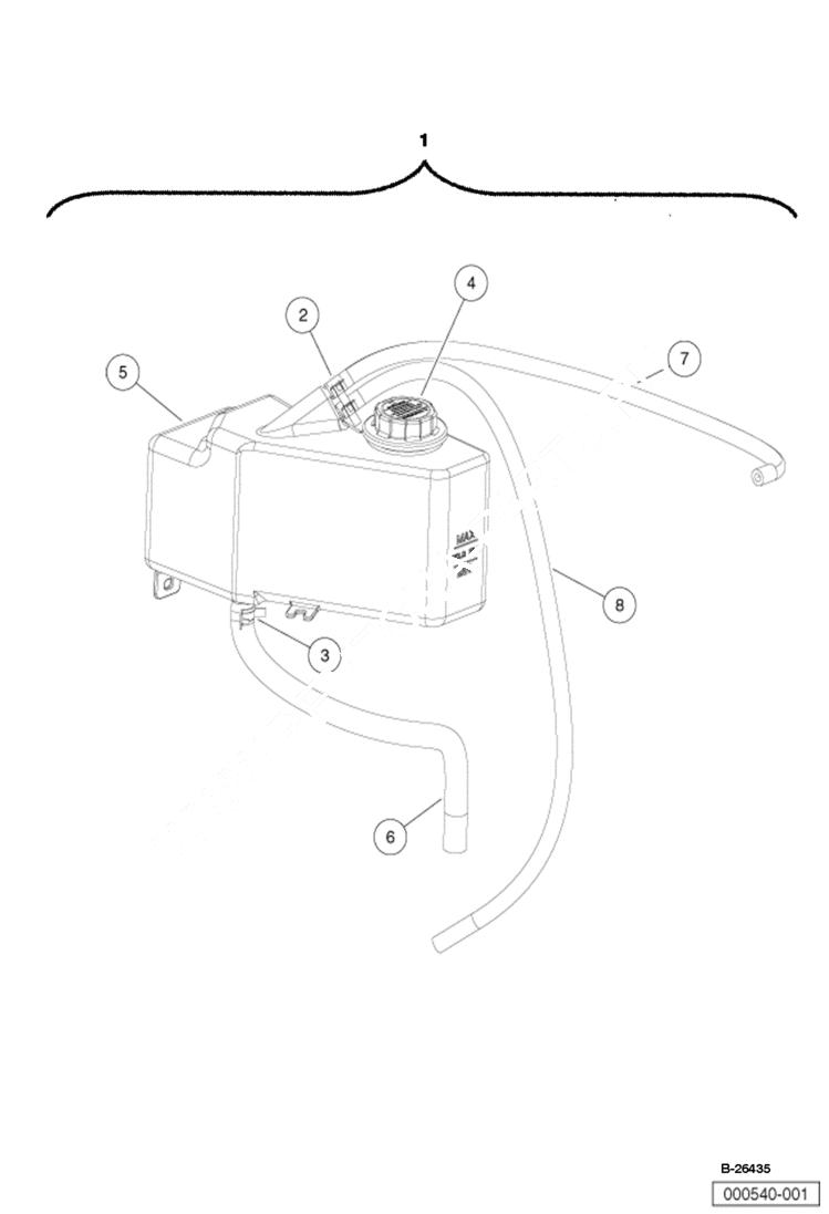 Схема запчастей Bobcat 2200 - COOLANT EXPANSION TANK POWER UNIT