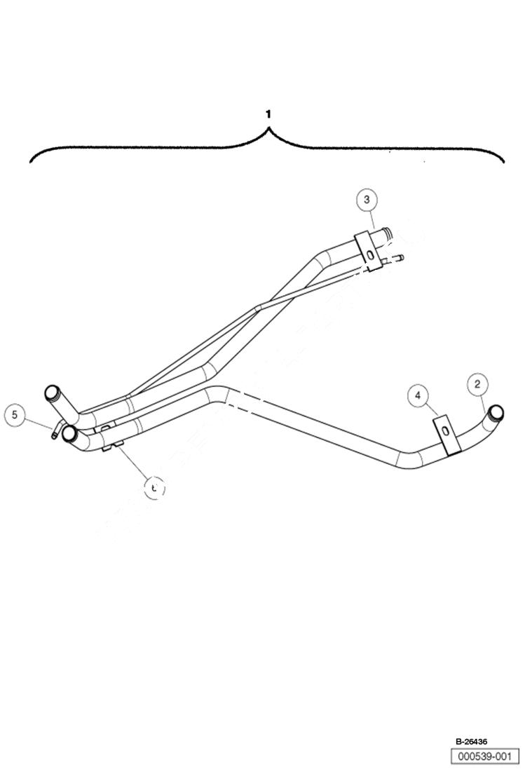 Схема запчастей Bobcat 2200 - COOLANT PIPES AND HOSES POWER UNIT