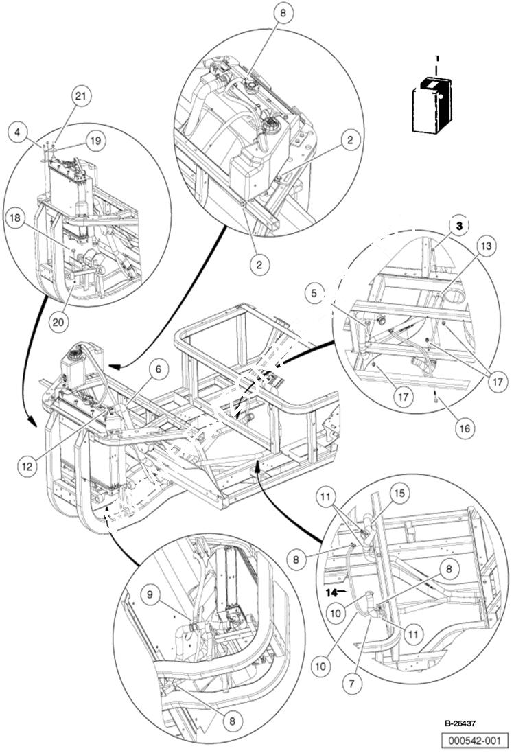 Схема запчастей Bobcat 2200 - COOLANT SYSTEM HARDWARE POWER UNIT