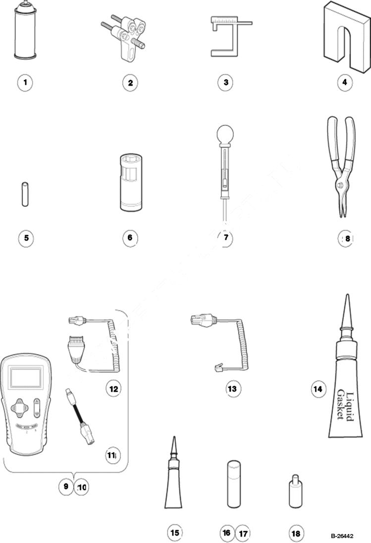 Схема запчастей Bobcat 2200 - MAINTENANCE AND SERVICE TOOLS MAINTENANCE ITEMS