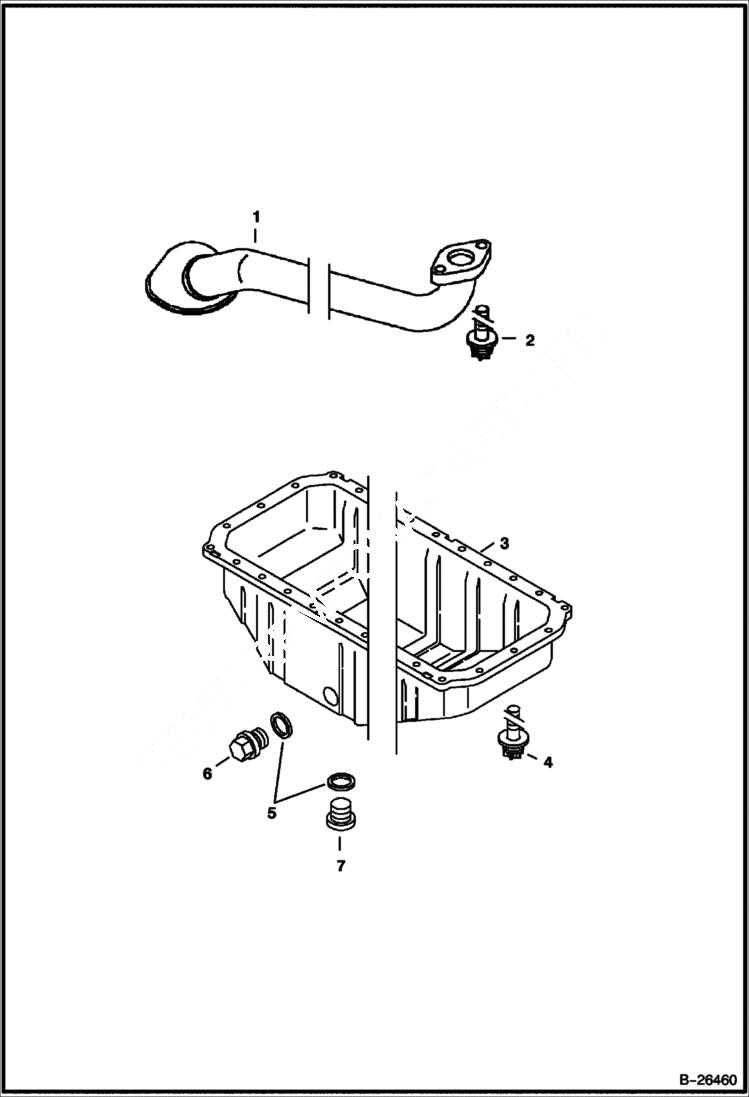 Схема запчастей Bobcat 442 - OIL PAN POWER UNIT