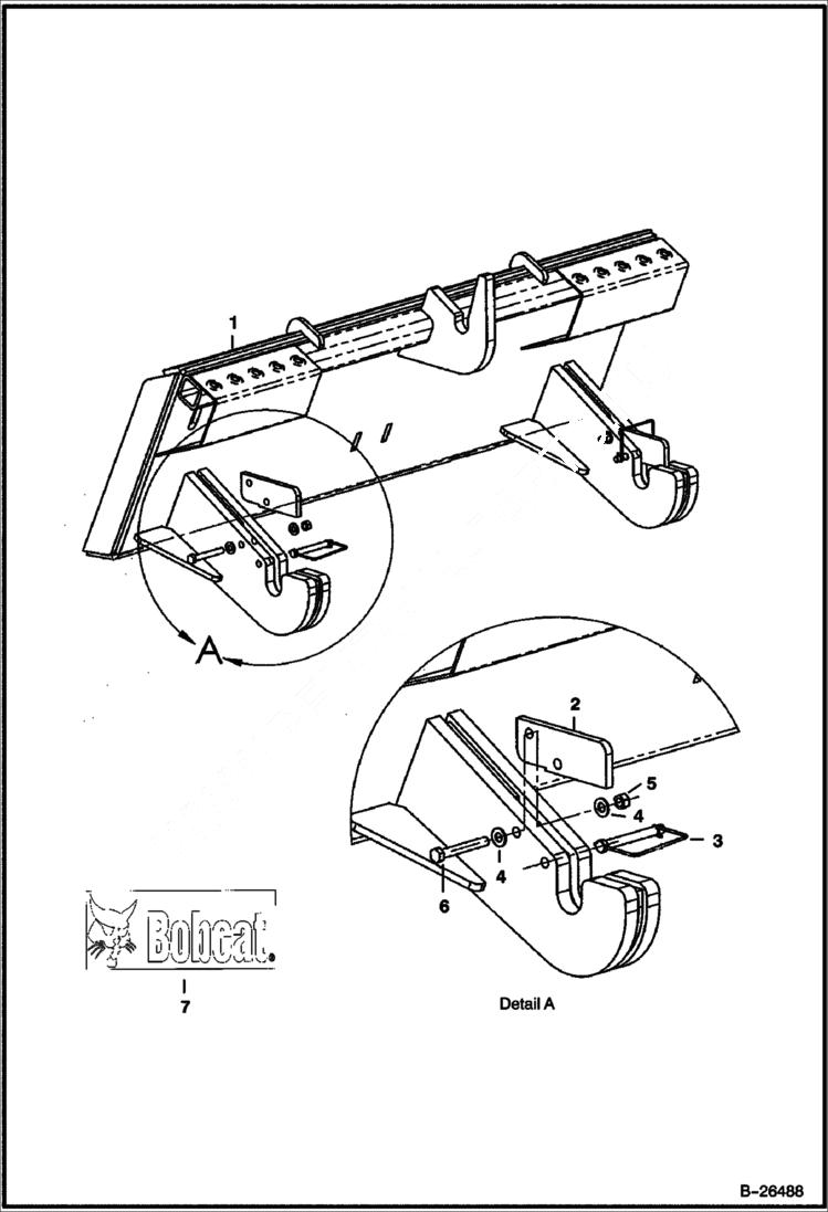 Схема запчастей Bobcat SILT FENCE INSTALLER - SILT FENCE INSTALLER Bob-Tach to 3-point Adapter Assembly Loader