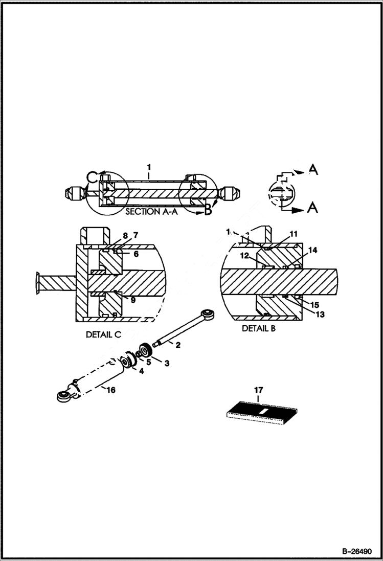 Схема запчастей Bobcat SILT FENCE INSTALLER - SILT FENCE INSTALLER Top Link Cylinder Loader