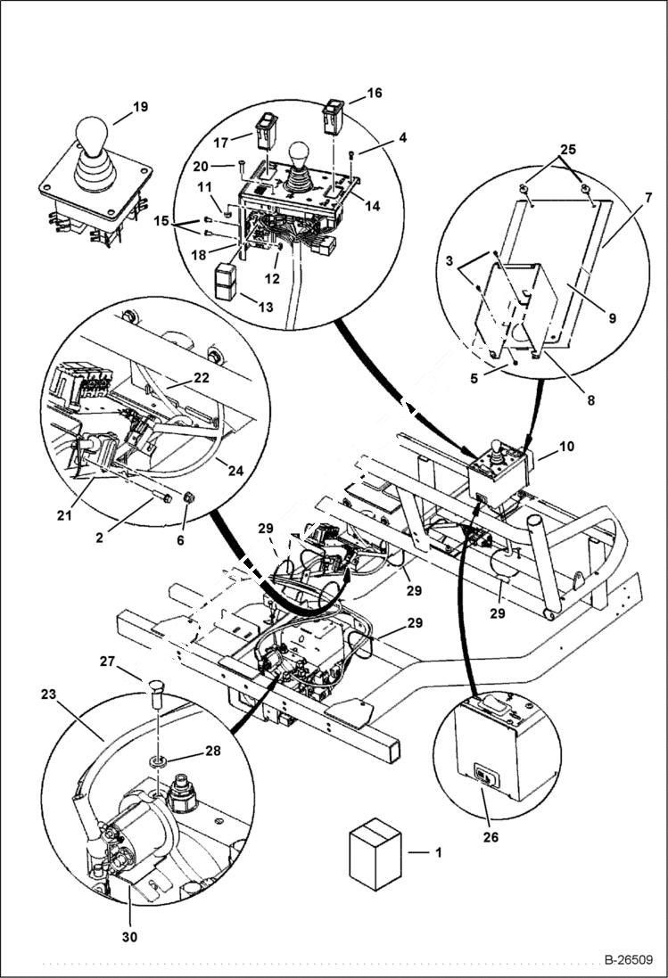 Схема запчастей Bobcat 2300 - HYDRAULIC CONTROLS HYDRAULICS