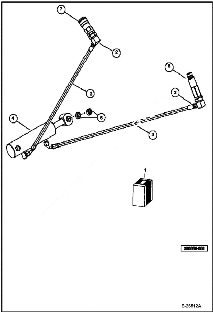 Схема запчастей Bobcat 2300 - HYDRAULIC ATTACHMENT ANGLE KIT HYDRAULICS