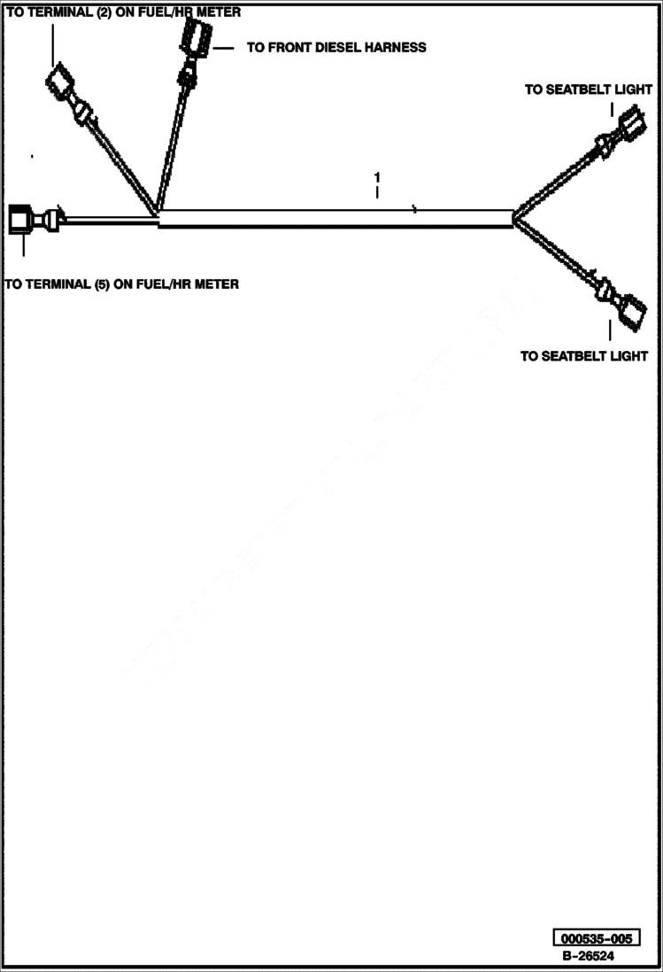 Схема запчастей Bobcat 2300 - WIRING-SEAT BELT REMINDER ELECTRICAL SYSTEM