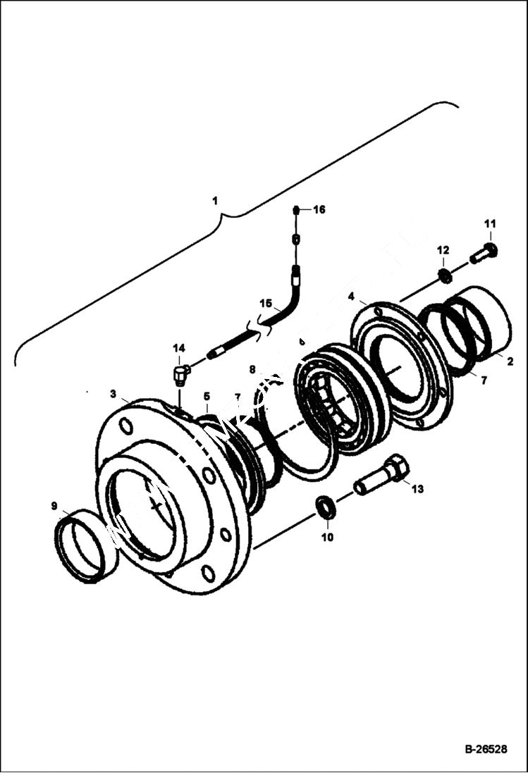 Схема запчастей Bobcat FORESTRY CUTTER - FORESTRY CUTTER (Floating Bearing Assembly) (FRC50 ADTN) (FRC50 ANR6) (FRC50 ATSY) (FRC60 ANR5)(FRC60 A6ZB)(FRC60 ATV1) Loader