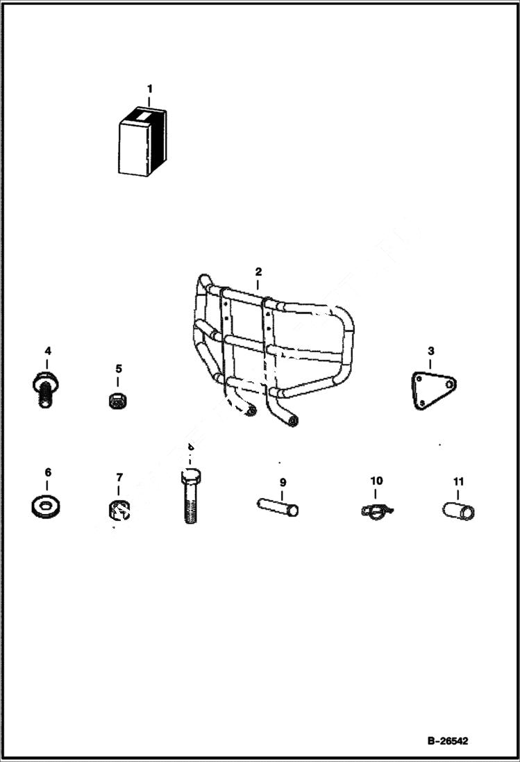 Схема запчастей Bobcat 2300 - BRUSH GUARD KIT ACCESSORIES & OPTIONS