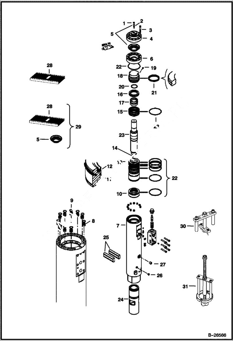 Схема запчастей Bobcat BREAKERS - BREAKER (Internal Parts) (HB2380) (Use on 442) Экскаваторы