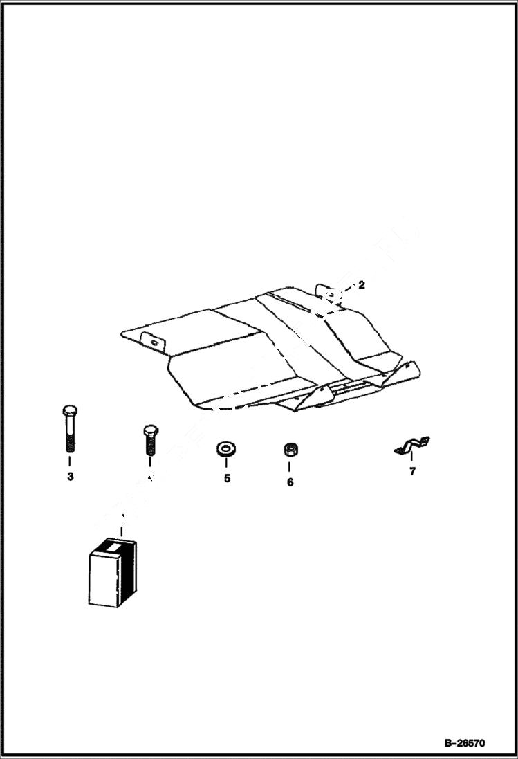 Схема запчастей Bobcat 2200 - REAR SKID PLATE KIT ACCESSORIES & OPTIONS