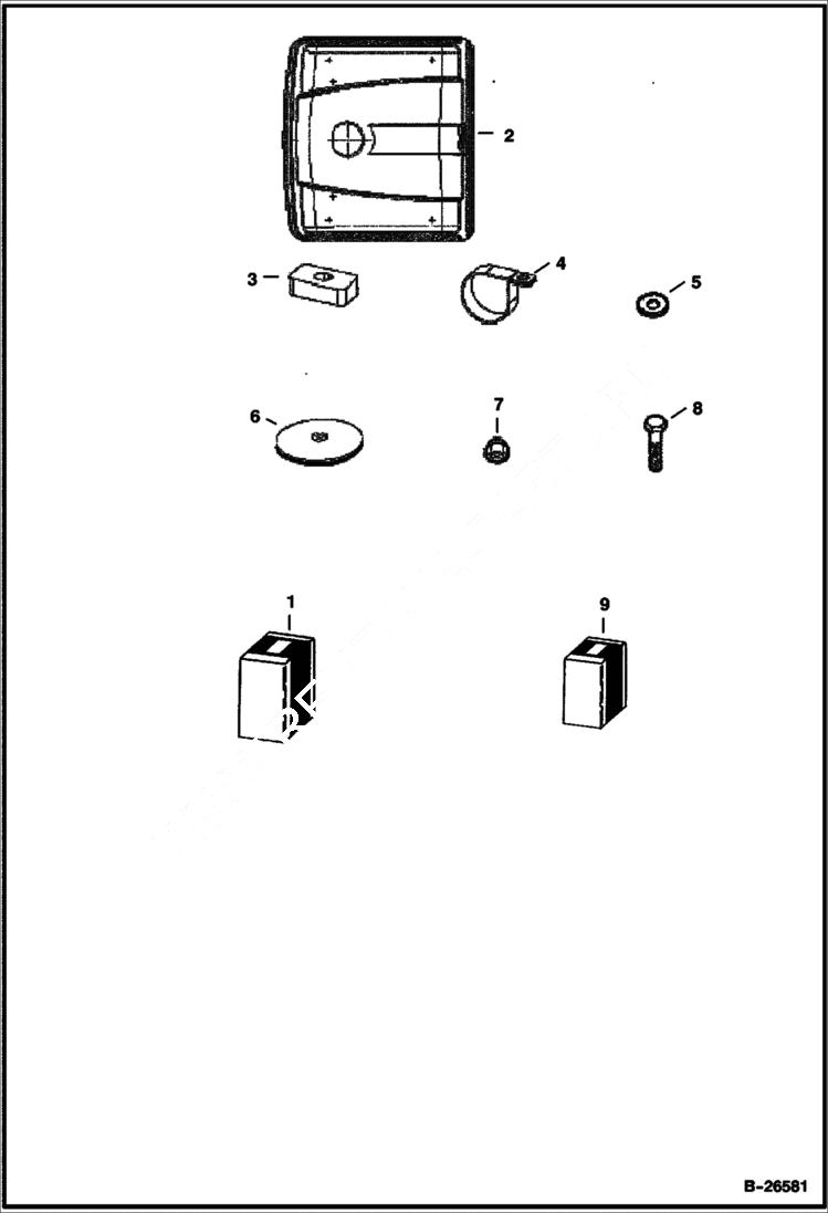 Схема запчастей Bobcat 2200 - CANOPY KIT ACCESSORIES & OPTIONS