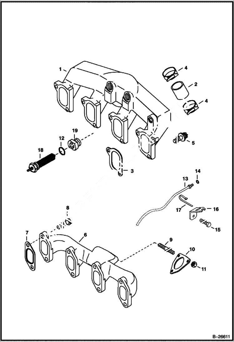 Схема запчастей Bobcat 442 - MANIFOLD POWER UNIT