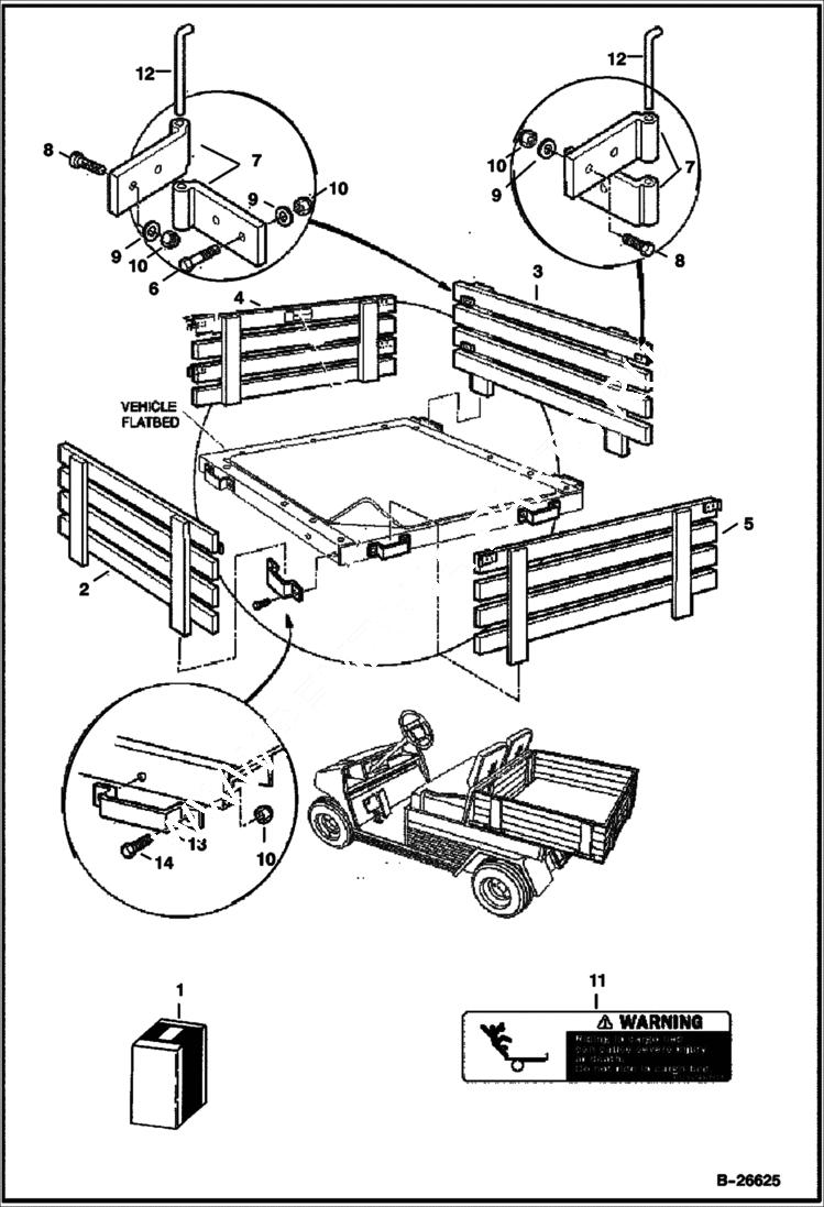 Схема запчастей Bobcat 2100 - STAKE SIDE KITS ACCESSORIES & OPTIONS