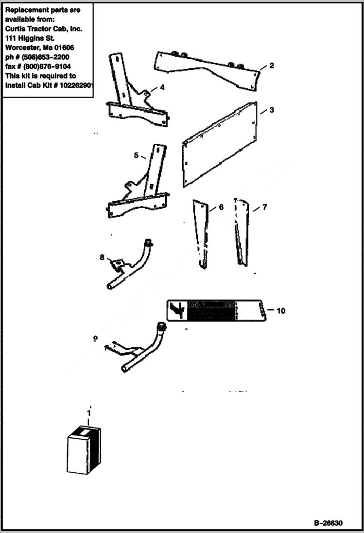 Схема запчастей Bobcat 2100S - CAB ADAPTER KIT ACCESSORIES & OPTIONS