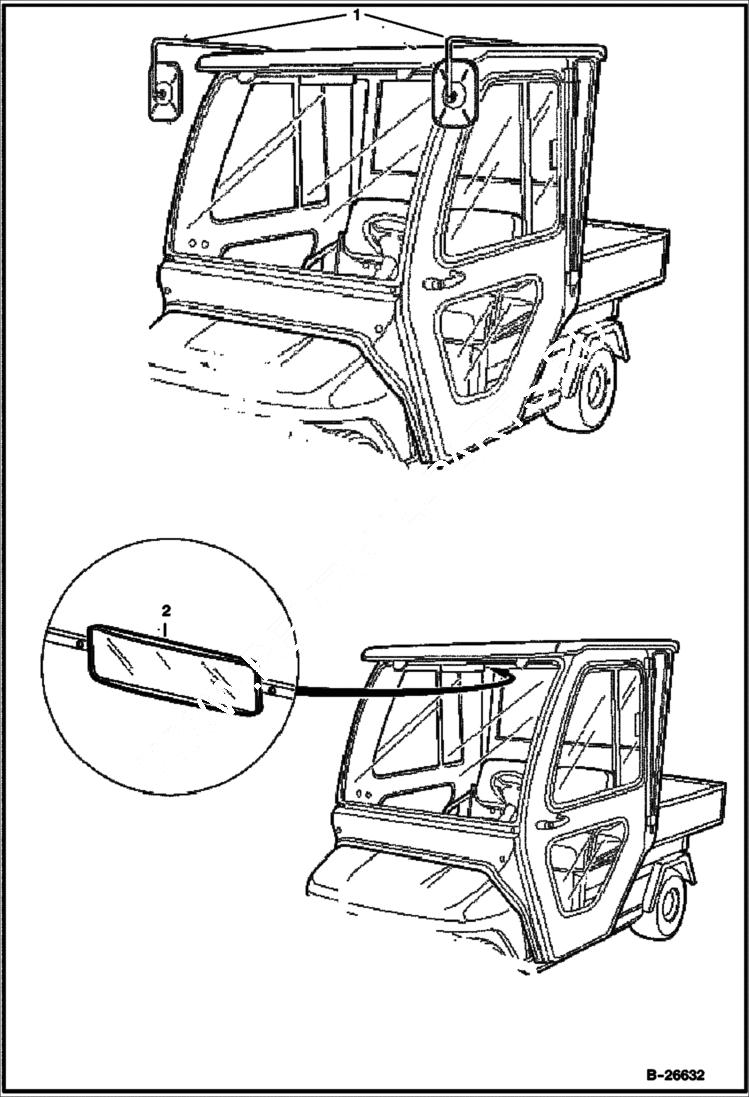 Схема запчастей Bobcat 2300 - MIRRORS ACCESSORIES & OPTIONS