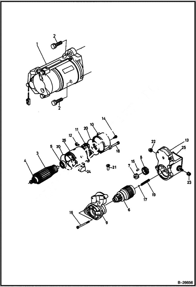 Схема запчастей Bobcat 316 - STARTER POWER UNIT