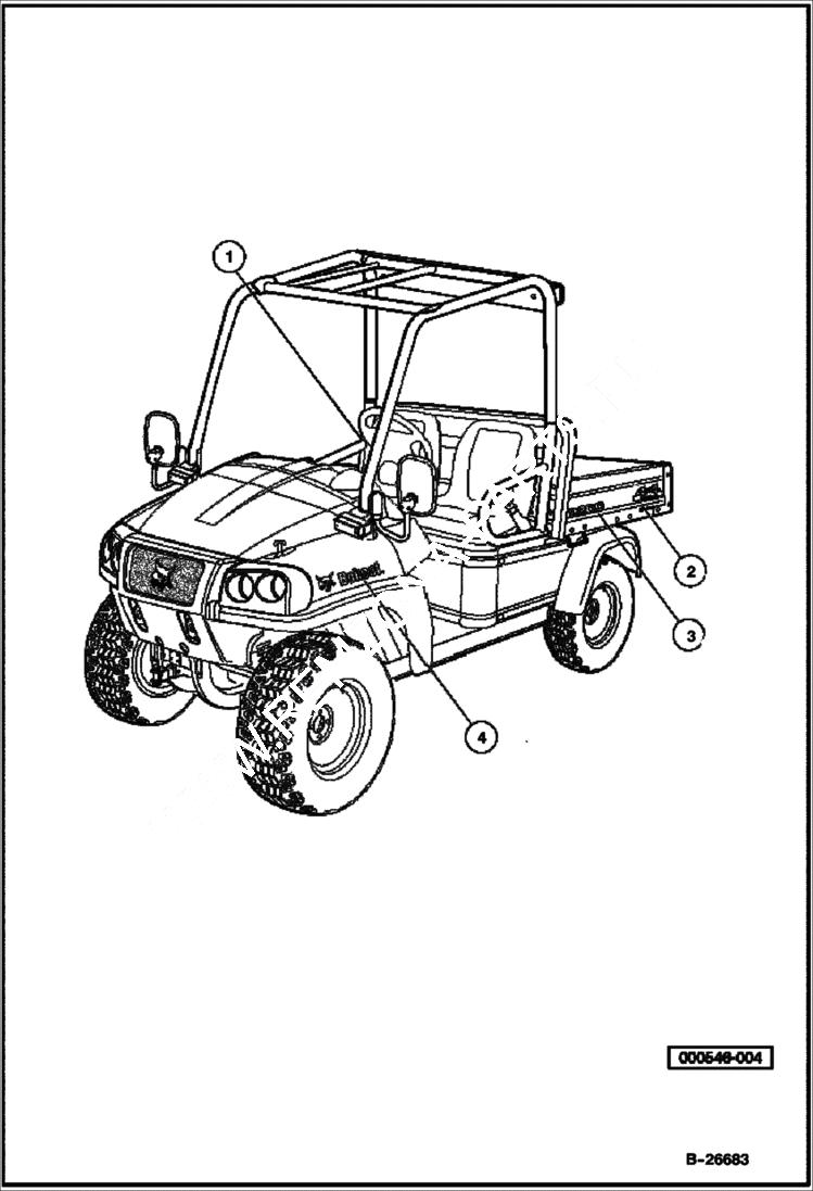 Схема запчастей Bobcat 2200 - BADGING DECALS ACCESSORIES & OPTIONS