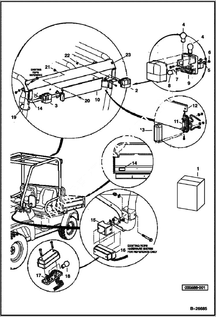 Схема запчастей Bobcat 2200 - LIGHTING KIT ACCESSORIES & OPTIONS