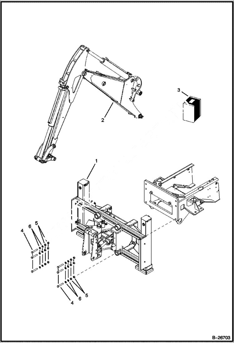 Схема запчастей Bobcat BL470 - WORK GROUP Sideshift/Backhoe WORK EQUIPMENT