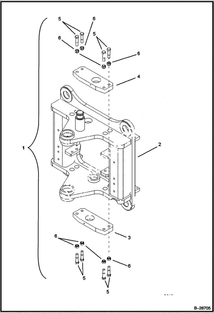 Схема запчастей Bobcat BL475 - TRUNNION Side Shift WORK EQUIPMENT