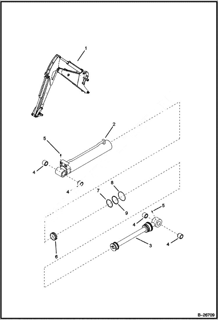 Схема запчастей Bobcat BL470 - ARM CYLINDER (BL475) 5719 11003 & Above Side Shift HYDRAULIC SYSTEM