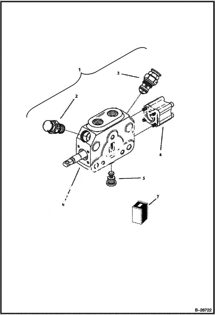 Схема запчастей Bobcat BL370 - HYDRAULIC CIRCUITRY Rear Distributor HYDRAULIC SYSTEM