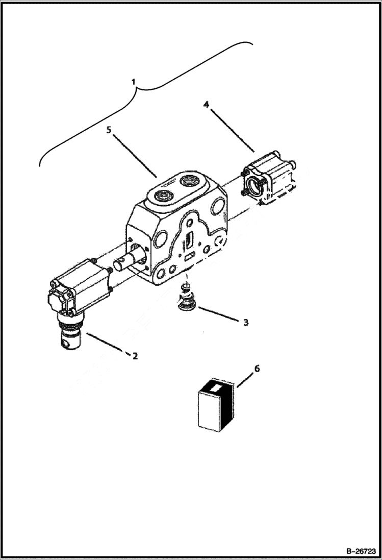 Схема запчастей Bobcat BL370 - HYDRAULIC CIRCUITRY Rear Distributor HYDRAULIC SYSTEM