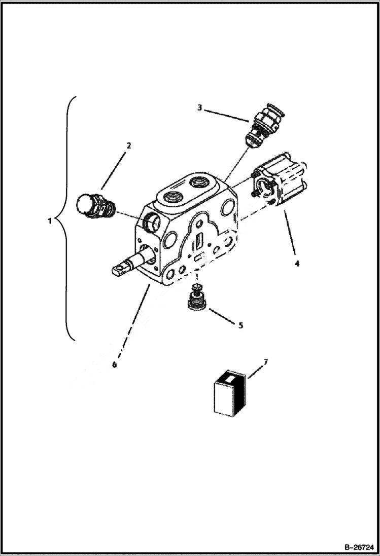 Схема запчастей Bobcat BL370 - HYDRAULIC CIRCUITRY Rear Distributor HYDRAULIC SYSTEM