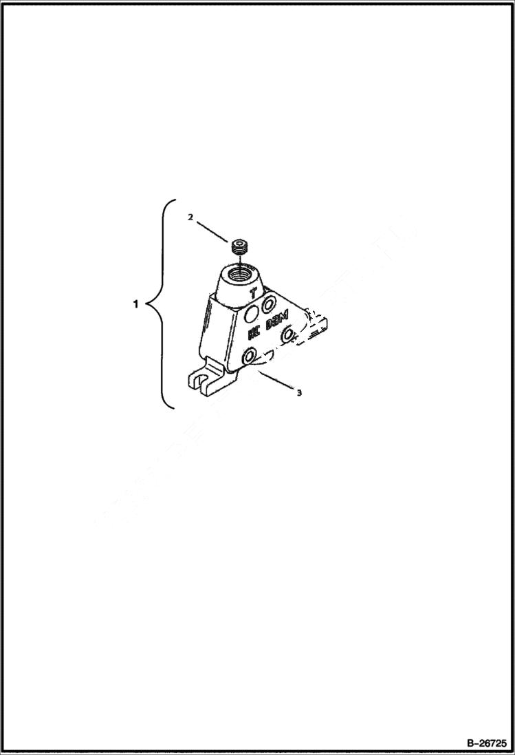 Схема запчастей Bobcat B300 - HYDRAULIC CIRCUITRY Rear Distributor HYDRAULIC SYSTEM