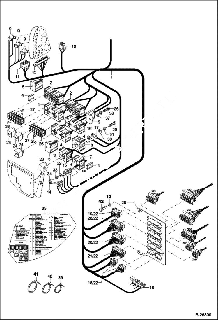 Схема запчастей Bobcat 442 - ELECTRIC INSTALLATION Fuse & Relay Panel ELECTRICAL SYSTEM