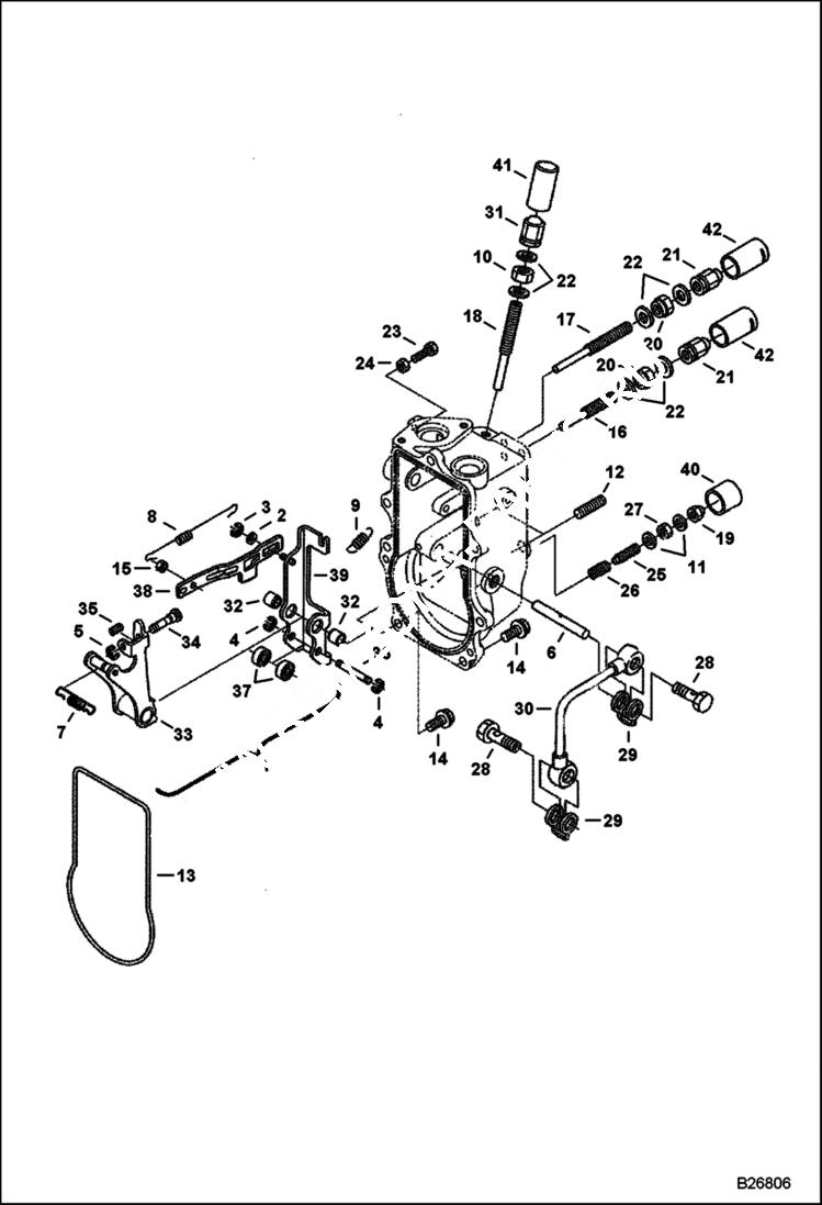 Схема запчастей Bobcat T-Series - GOVERNOR POWER UNIT