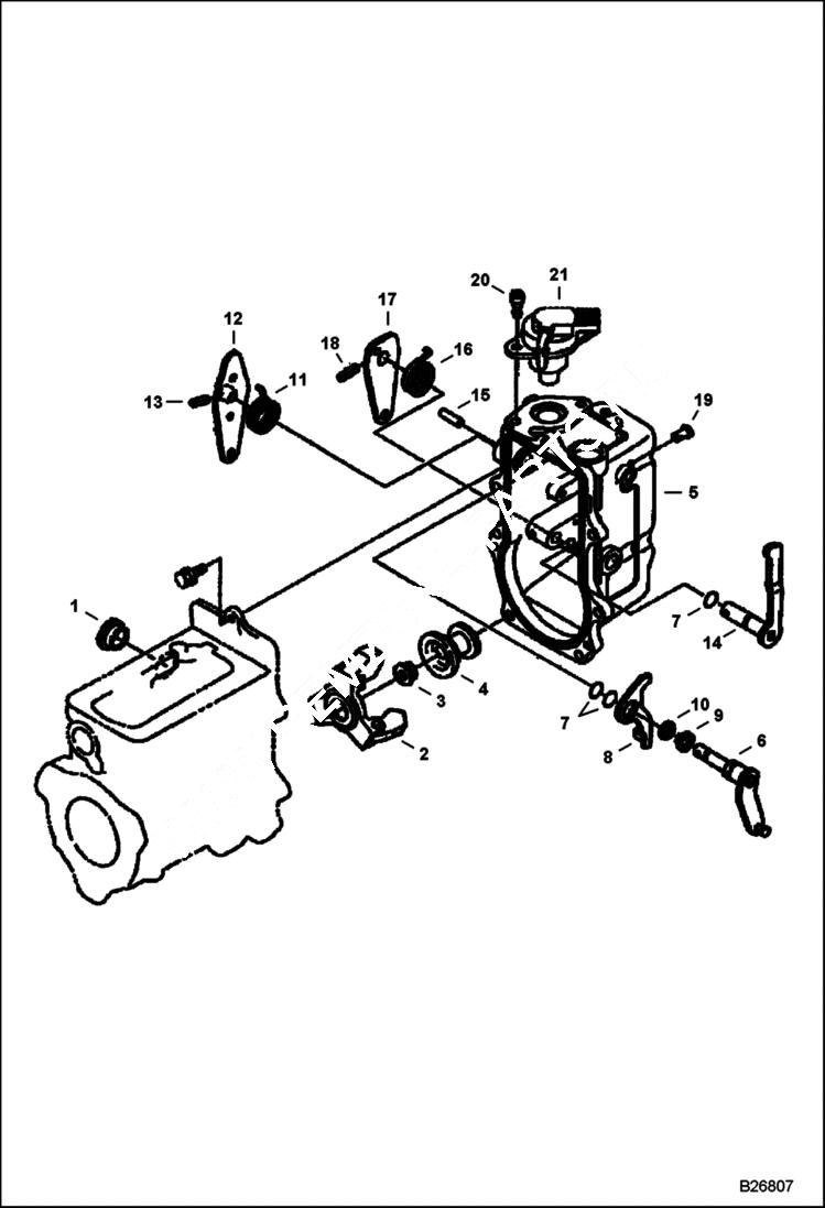 Схема запчастей Bobcat T-Series - GOVERNOR (V3300 DI T Kubota) POWER UNIT