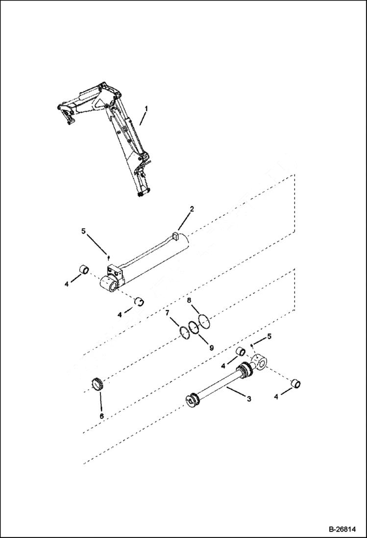 Схема запчастей Bobcat BL570 - ARM CYLINDER (BL570) 5706 11016 & Above (BL575) 5720 11007 & Above HYDRAULIC SYSTEM